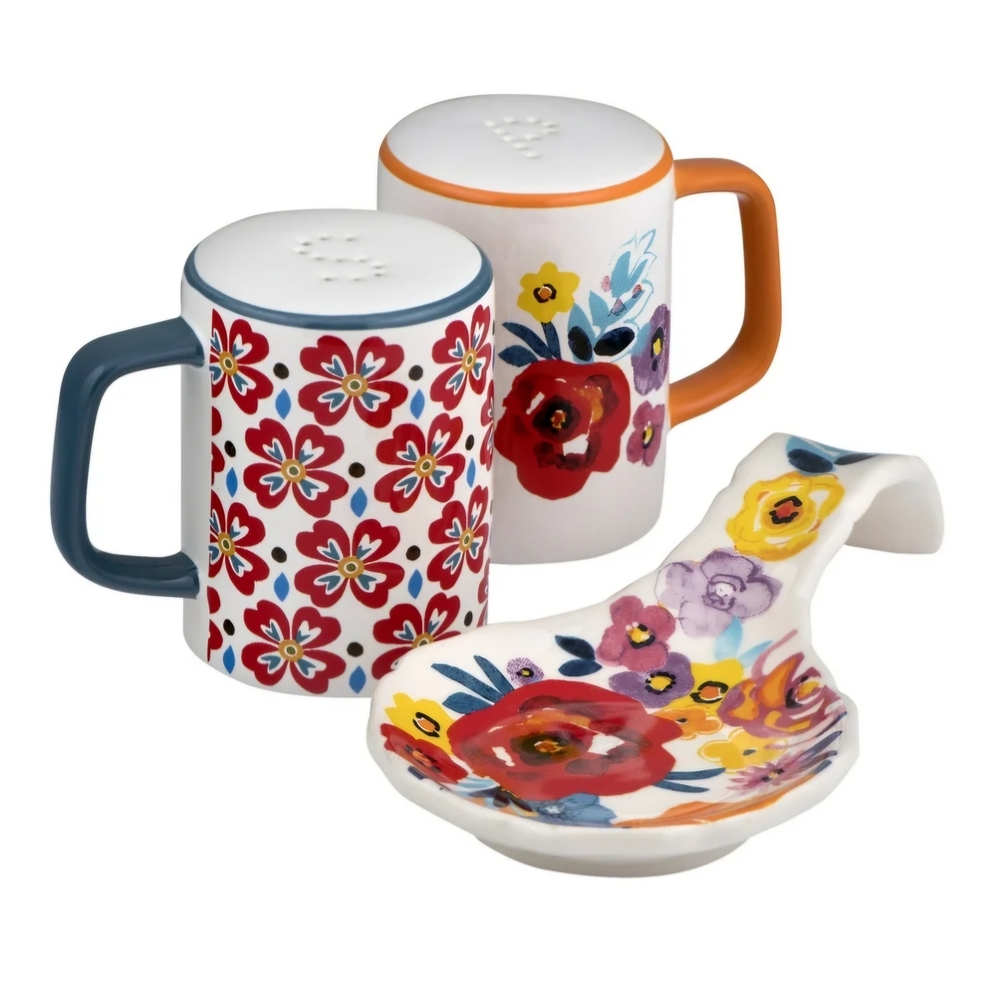 Floral Ceramic Kitchen Set